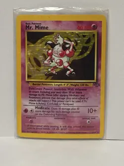 Mr. Mime Jungle 6/64 Holo Unlimited Holo Rare Pokemon Card - Image 5