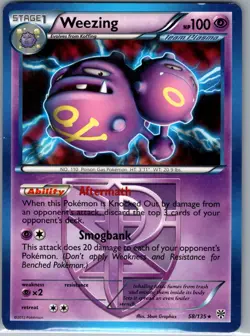Weezing (Team Plasma) 58/135 Non Holo Plasma Storm - Pokemon Card - LP - Image 1