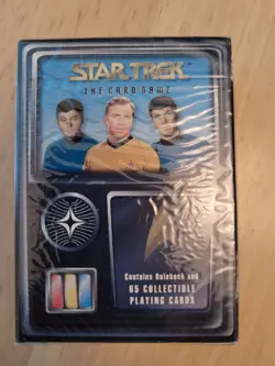 1996 STAR TREK The Card Game 65 Collectable Playing Cards - SEALED BOX - Image 1