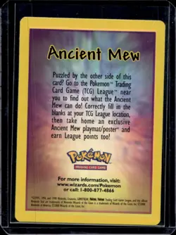 2000 Pokemon Ancient Mew Insert Card - Image 1