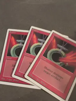 MTG 3X Shatter Unlimited Edition Common NM - Image 1