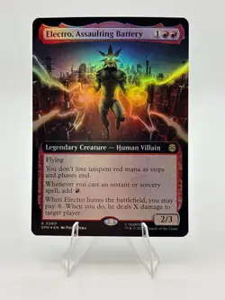 Electro, Assaulting Battery (Extended Art) Marvel's Spider-Man Foil Near Mint - Image 1