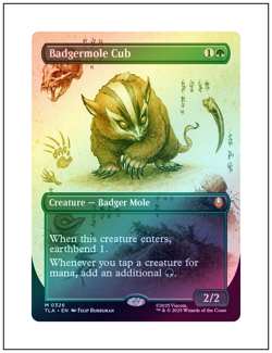 1x Badgermole Cub, Borderless Art Foil 0326, Avatar The Last Airbender, MTG NM - Image 1