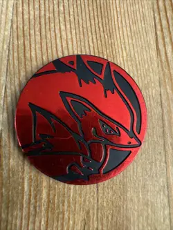Pokemon TCG Zoroark Collectible Coin - Red Mirror Holofoil - Image 1