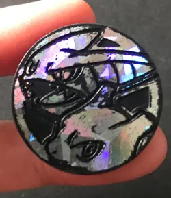 3 X Tyranitar Zoroark Red Mewtwo & Gliscor Pokemon Coins Token Blue RARE SHINY - Image 3