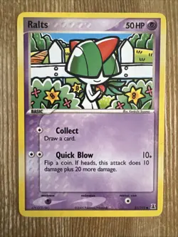 Pokemon TCG Ralts EX Delta Species 81/113 Regular Common LP - Image 1
