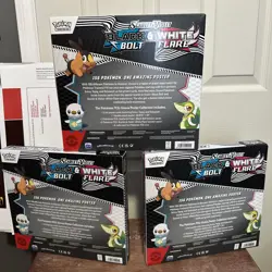 Pokemon Scarlet Violet Black Bolt White Flare Poster Collection Box Lot of 3 - Image 3
