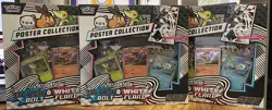 Pokemon Scarlet And Violet Black Bolt And White Flare Poster Collection Lot (3) - Image 1