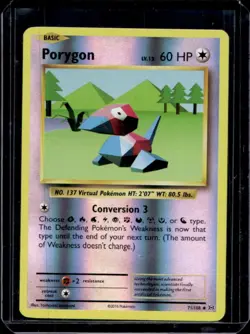 2016 Pokemon XY Evolutions Porygon Reverse Holo #71/108 - Image 1