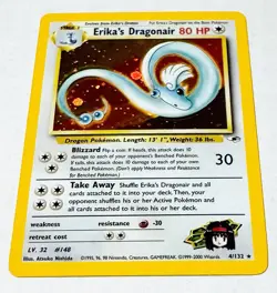 2000 Pokemon Gym Heroes 4/132 Erika’s Dragonair Holo Rare Mint Condition ! - Image 4