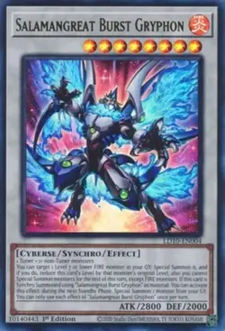 Yugioh! Salamangreat Burst Gryphon - LD10-EN004 - Ultra Rare - 1st Edition Near - Image 1