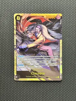 One Piece Crocodile OP14-120 SEC Gold Foil The Azure Sea’s Seven - Image 1