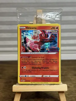 Pokemon TCG - Oricorio SWSH168 - Fusion Strike Prerelease Promo Card Sealed NM - Image 1