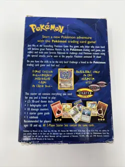 Authentic 1999 Pokemon Cards Base Set Theme Deck 2 Player Starter Set (Box Only) - Image 2