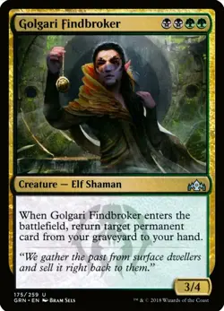 X 1 Golgari Findbroker NM-M Guilds of Ravnica 175 MTG Magic The Gathering - Image 1