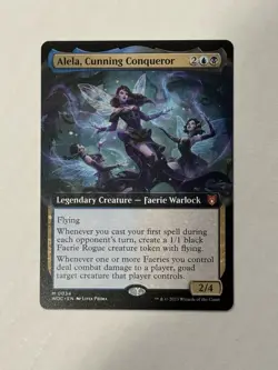 Alela, Cunning Conqueror (Extended Art) Wilds of Eldraine Regular NM Free Ship - Image 1