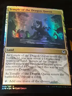 Temple of the Dragon Queen FOIL , Adventures in the F R , NM ,MTG ,FREE SHIPPING - Image 2