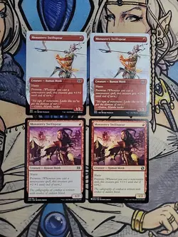 4x Monastery Swiftspear (2 are Borderless) - NM/LP Mixed Sets 2X2 The List MTG - Image 1