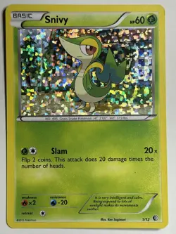Snivy - 1/12 Holo McDonald's Promos 2011 001/012 MP-LP Pokemon Card - Image 1