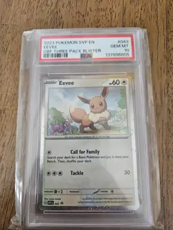 2023 Pokemon Svp Eevee Obsidian Flames Three Pack Blister Psa 10 - Image 1