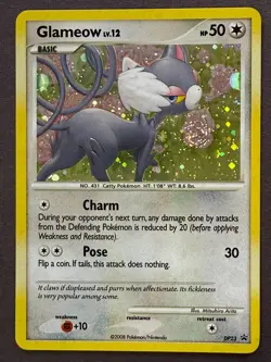 Glameow LV.12 - Pokemon TCG DP23 - Rare Promo Holo - Image 1