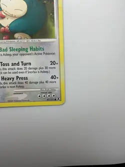 Snorlax 81/111 2009 Rising Rivals Pokemon Card TCG Nintendo Non Holo Common - LP - Image 3