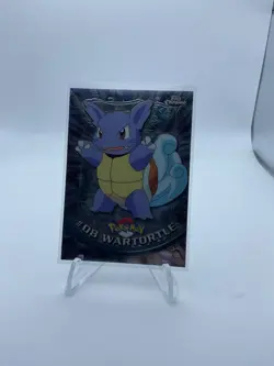 Pokemon Topps Chrome Wartortle HOLO Variant Card #08 Blue Logo - Image 1