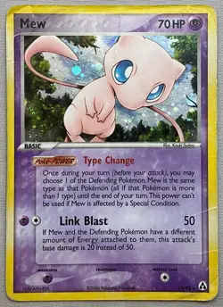 Pokemon Mew #10/92 Holo Rare - 2006 EX Legend Maker Set - HP (Damaged) Condition - Image 1