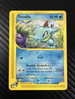 Pokemon TCG Totodile + Cyndaquil 134, 104 Expedition Non Holo Vintage (2002) - Image 2