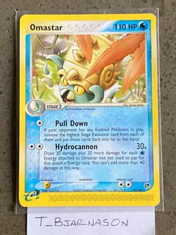 Pokemon - Omastar RARE Non-Holo 19/100 EX Sandstorm - NM to MINT!! - Image 1