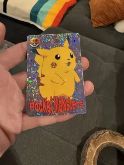 PIKACHU Pokemon Pocket Monsters Vintage Vending Prism Sticker NM Foil NINTENDO - Image 3