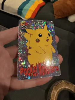 PIKACHU Pokemon Pocket Monsters Vintage Vending Prism Sticker NM Foil NINTENDO - Image 4