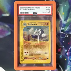 2003 POKEMON SKYRIDGE #H24 POLIWRATH-HOLO PSA 9 - Image 1