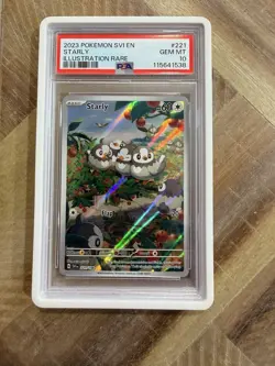 2023 POKEMON SVI EN-SCARLET & VIOLET ILLUSTRATION RARE #221 STARLY PSA 10 - Image 1