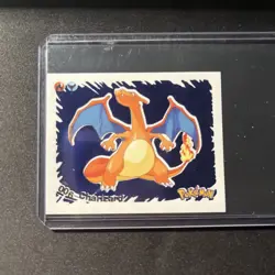 2022 POKEMON Prizma Sticker #006 Charizard Blue Holo Peru US Seller - Image 1