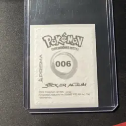 2022 POKEMON Prizma Sticker #006 Charizard Blue Holo Peru US Seller - Image 2