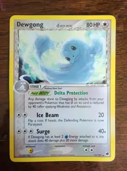 Dewgong #15/101 EX Dragon Frontiers Delta Species Non Holo Pokemon TCG - Image 1