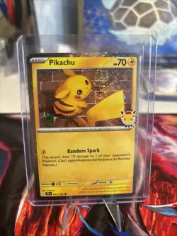 Pikachu 2026 Pokemon Day Stamp - 051/162 - Temporal Forces - Promo Cosmos Holo - Image 1