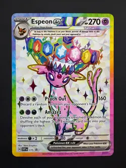 Espeon ex SVP 175 Pokemon Prismatic Evolutions Figure Collection Promo FA (NM) - Image 1