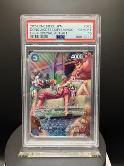 One Piece Donquixote Doflamingo SP Alternative Art OP01-073 PSA 10 - Image 1
