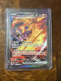 Pokemon TCG Team Rockets Moltres EX Holo Card 229/182 Sir Destined Rivals - Image 1