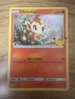 Chimchar 12/25 Holo Pokemon Card 25th Anniversary McDonalds Promo 2021 NM/M - Image 1