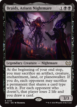 Braids, Arisen Nightmare 133 Near Mint NM Duskmourn DSC Magic MTG - Image 1