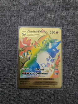 2020 Pokemon SWSH Champion's Path Charizard Gold Metal #074/073 - Image 1