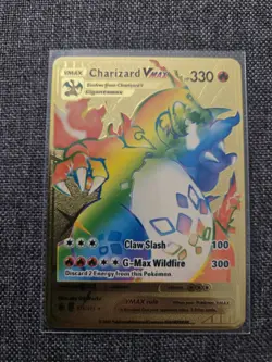 2020 Pokemon SWSH Champion's Path Charizard Gold Metal #074/073 - Image 2