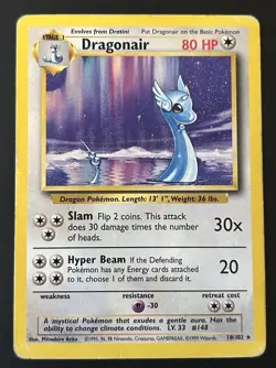Pokemon TCG Dragonair 18/102 Base Set Regular HP - Image 1