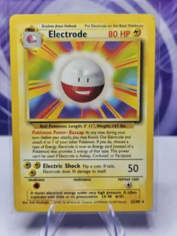 Electrode 21/102 Pokemon TCG Base Set Unlimited Regular Rare LP - Image 1