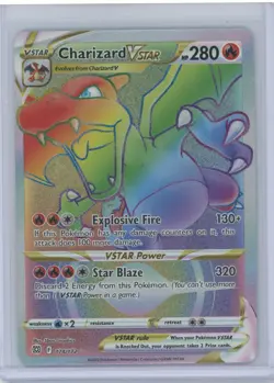 2022 Pokemon SWSH Brilliant Stars Charizard VSTAR #174/172 - Image 1