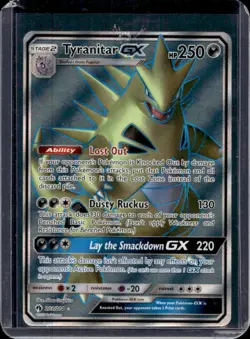 2018 Pokemon Sun & Moon Lost Thunder Tyranitar #203/214 - Image 1
