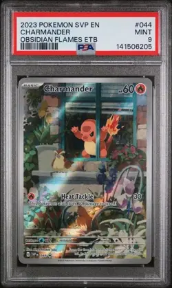 2023 POKEMON OBSIDIAN FLAMES ELITE TRAINER BOX PROMO #044 CHARMANDER PS A 9 - Image 1